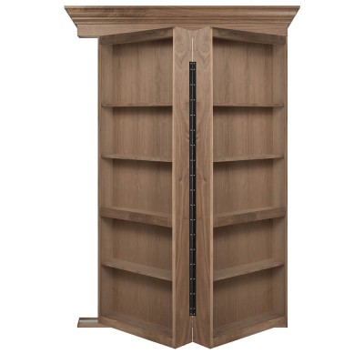 Surface Mount Hidden Doors Murphy Door Bi Folding Walnut Surface Mount